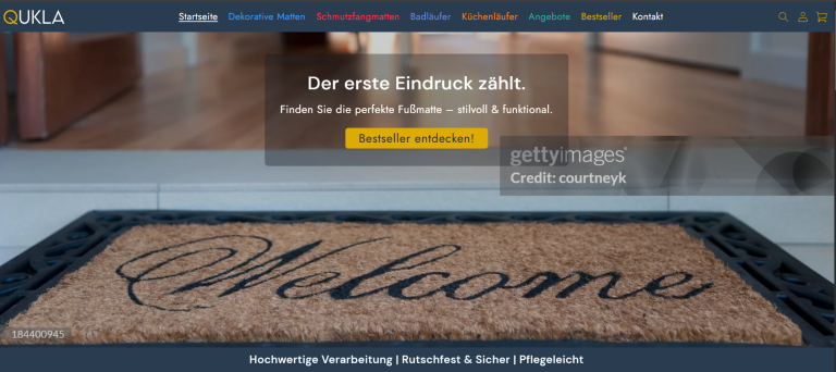Shopify Webshop “fuss-matte.com”