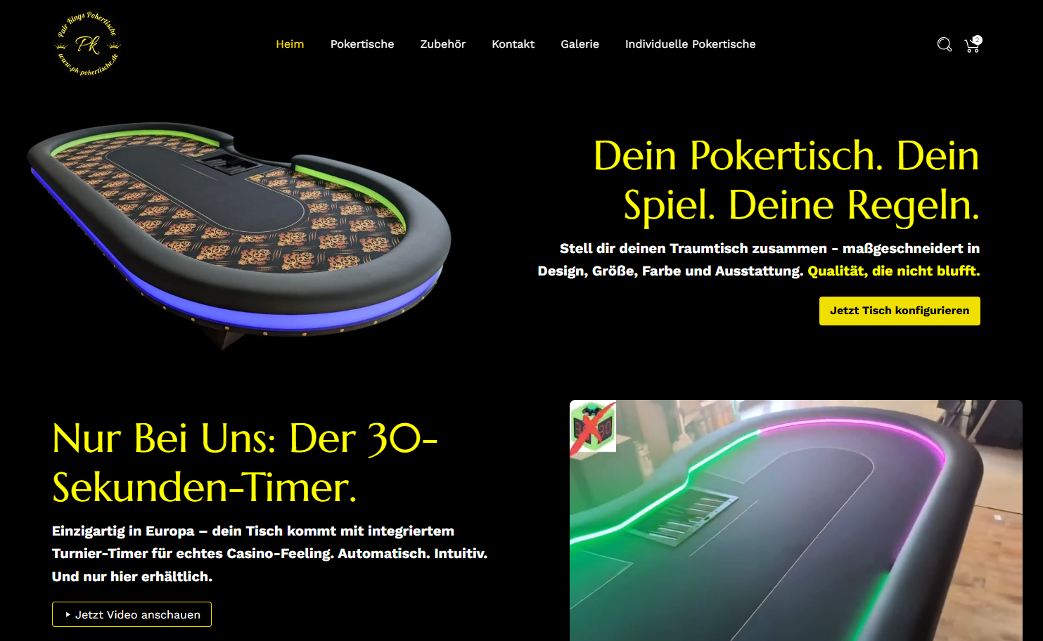 Shopify Webshop “pk-pokertische.de”